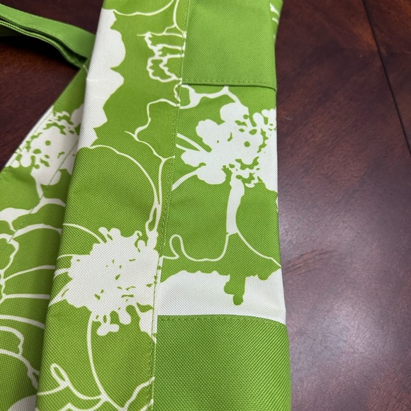 Lancôme Green Floral Tote Bag Shopper Beach Bag Travel - Picture 4 of 12